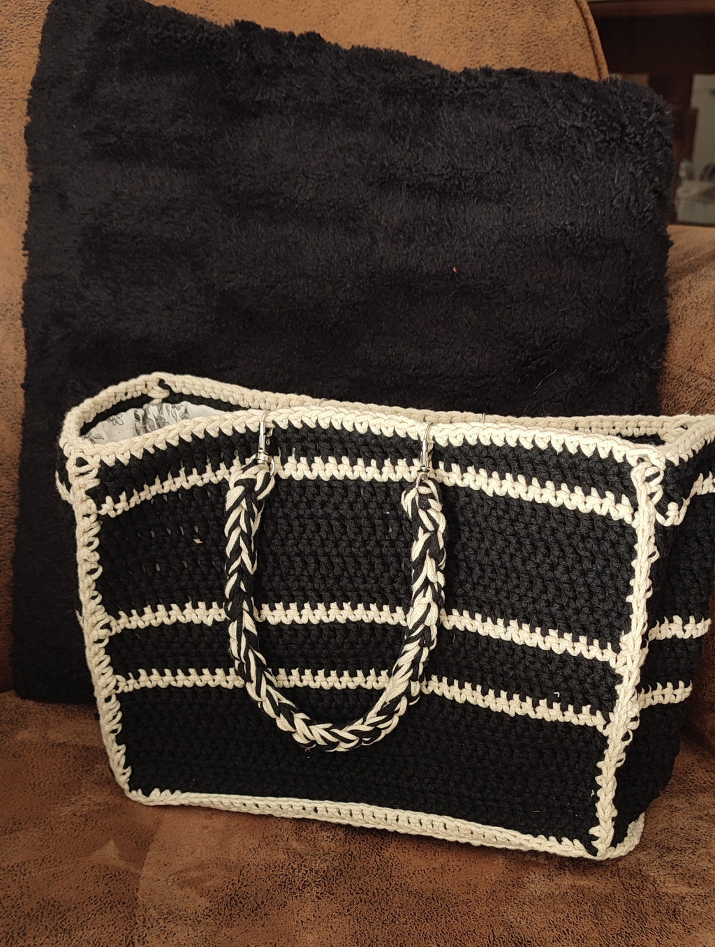 Sac Edevylne - noir et beige