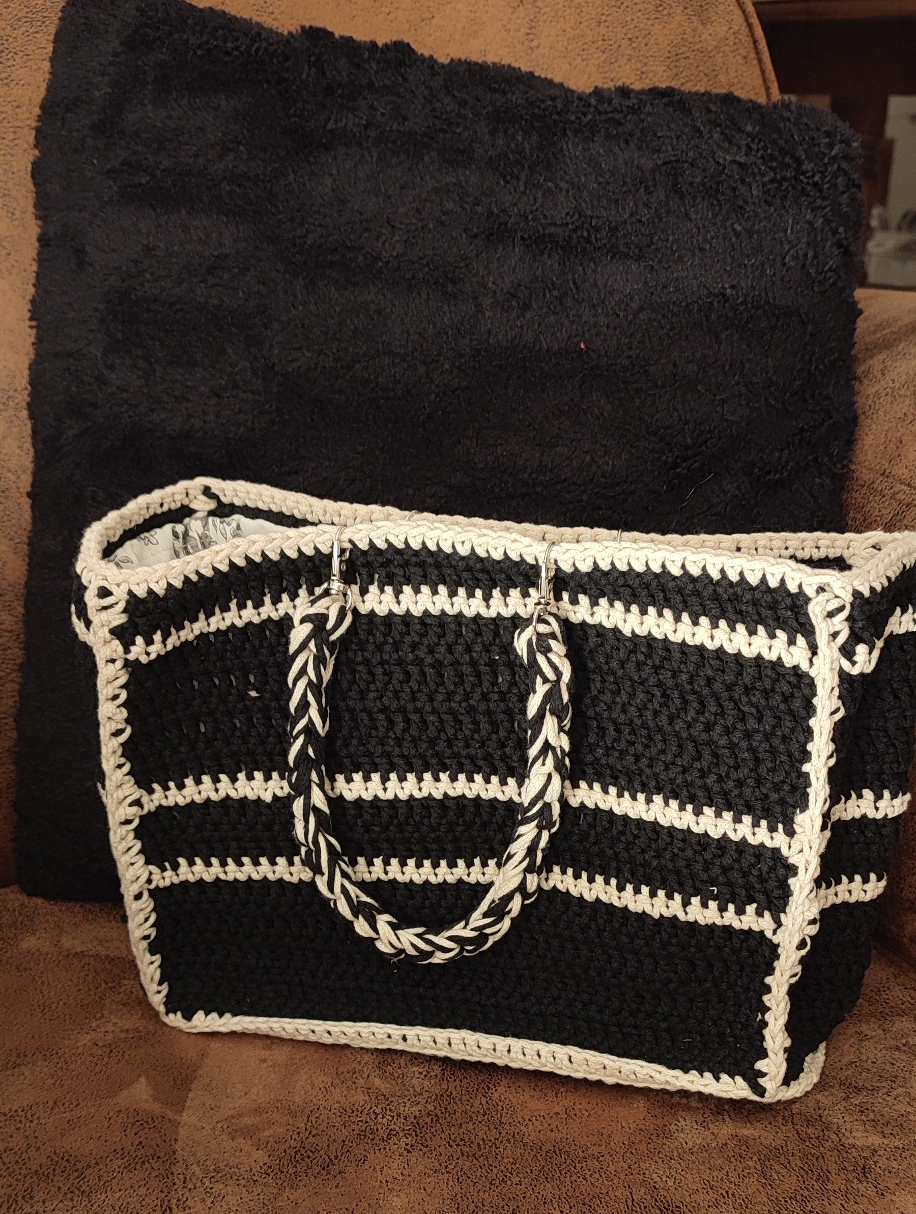 Sac Edevylne - noir et beige