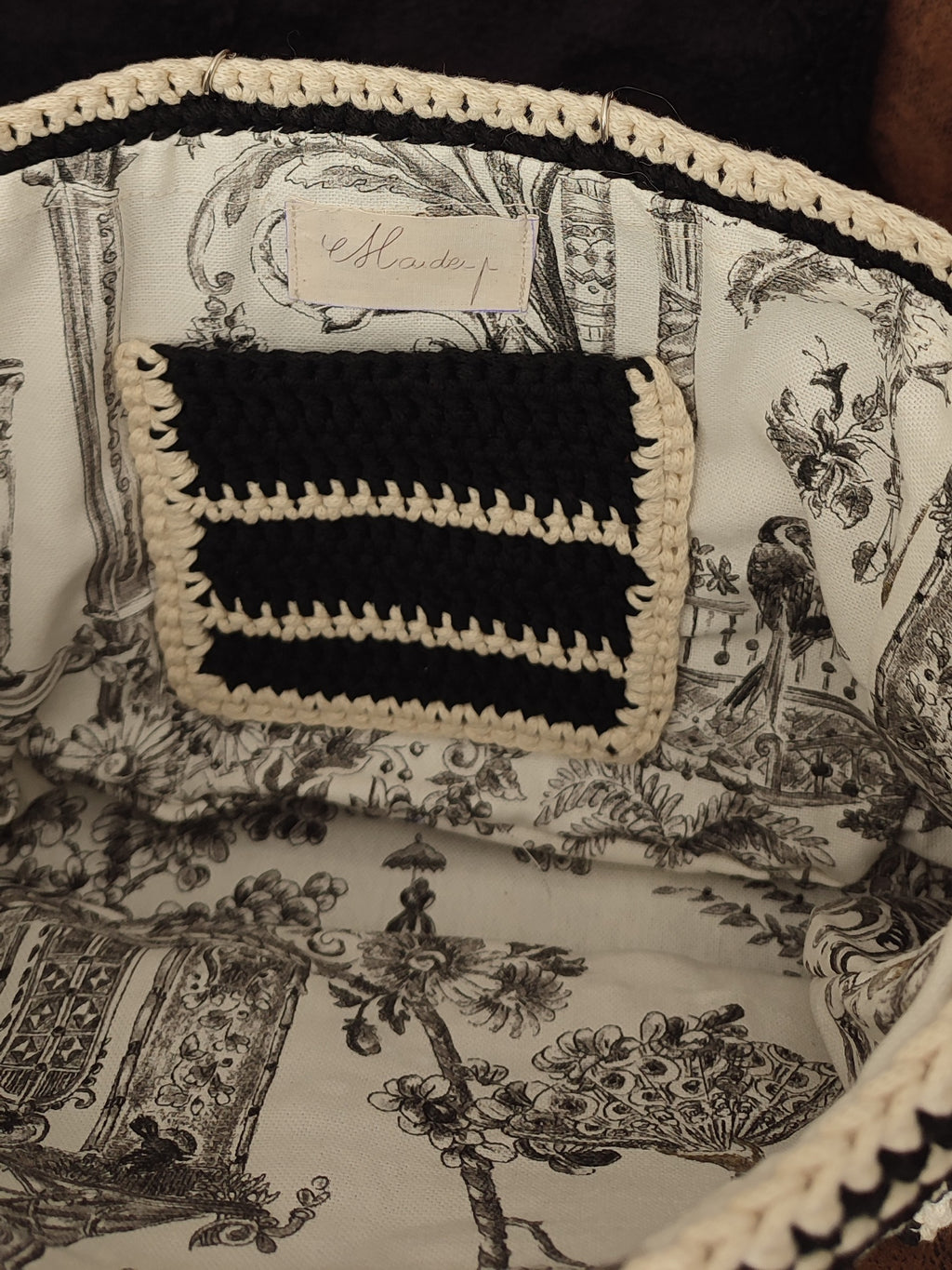 Sac Edevylne - noir et beige