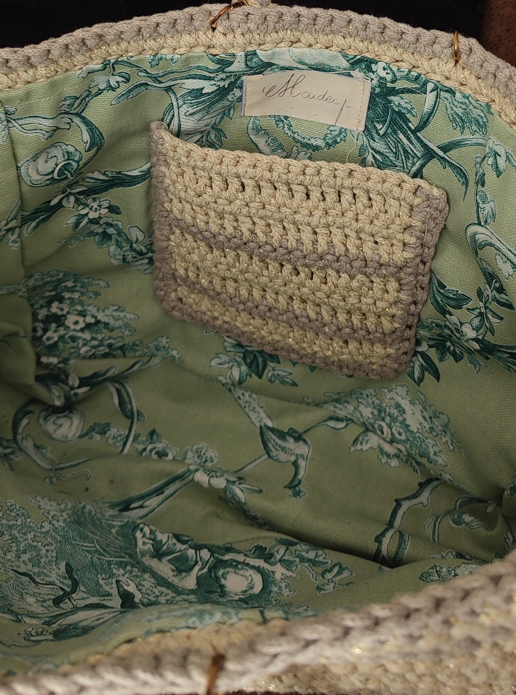 Sac Edevylne - Gris et beige doré