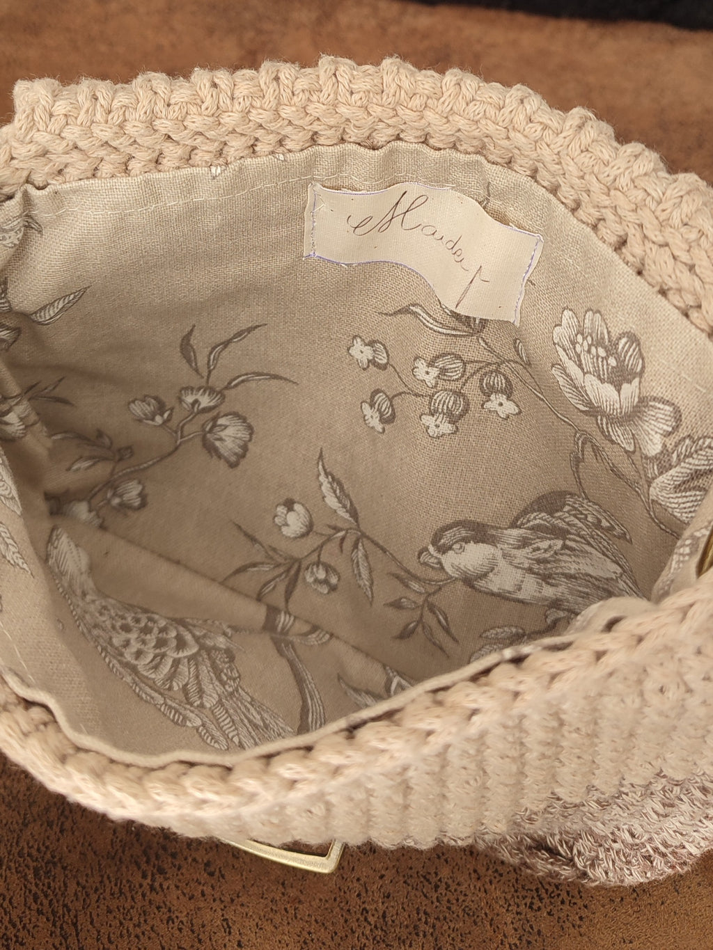 Sac Maé - beige et marron chiné