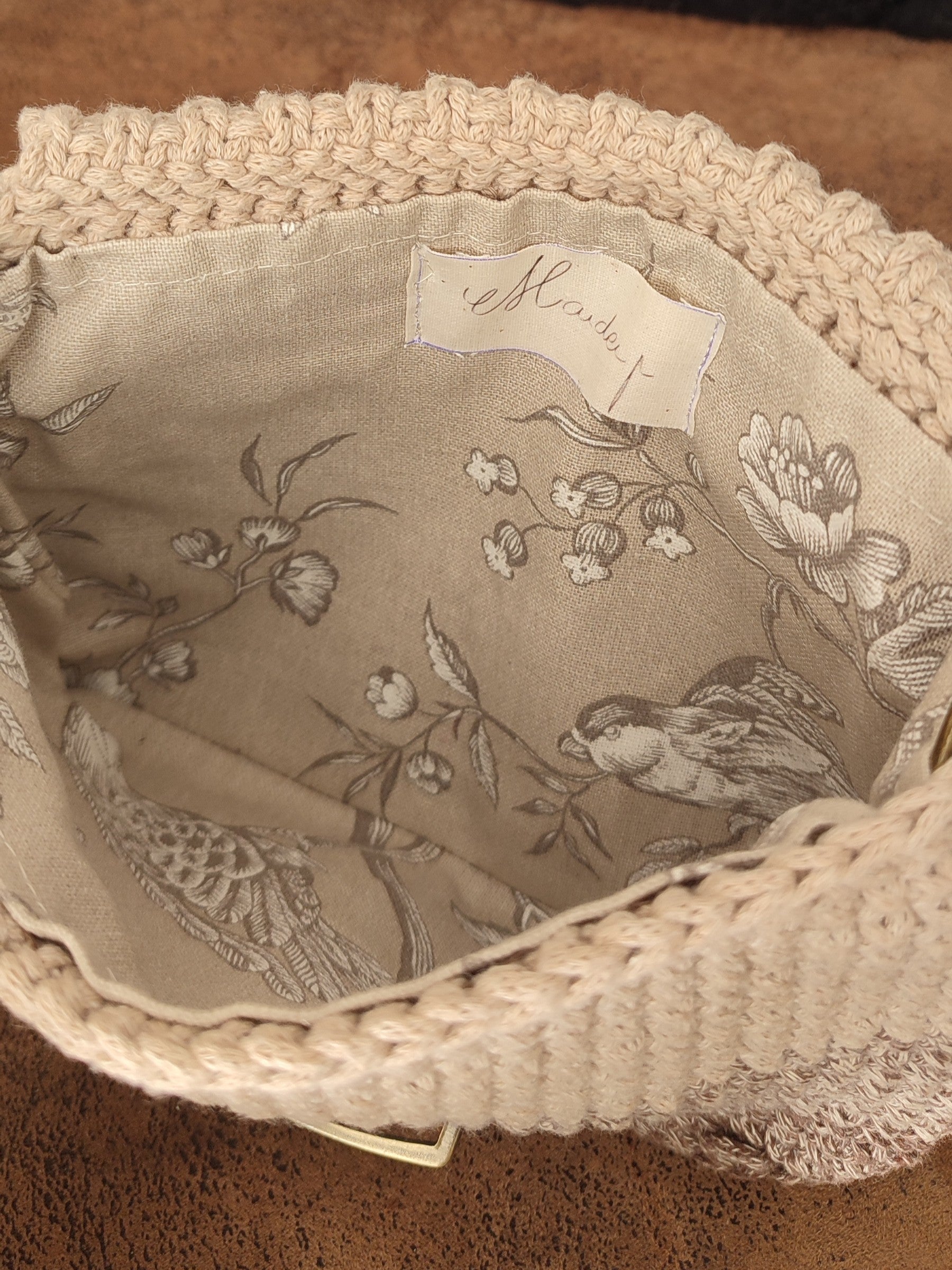 Sac Maé - beige et marron chiné