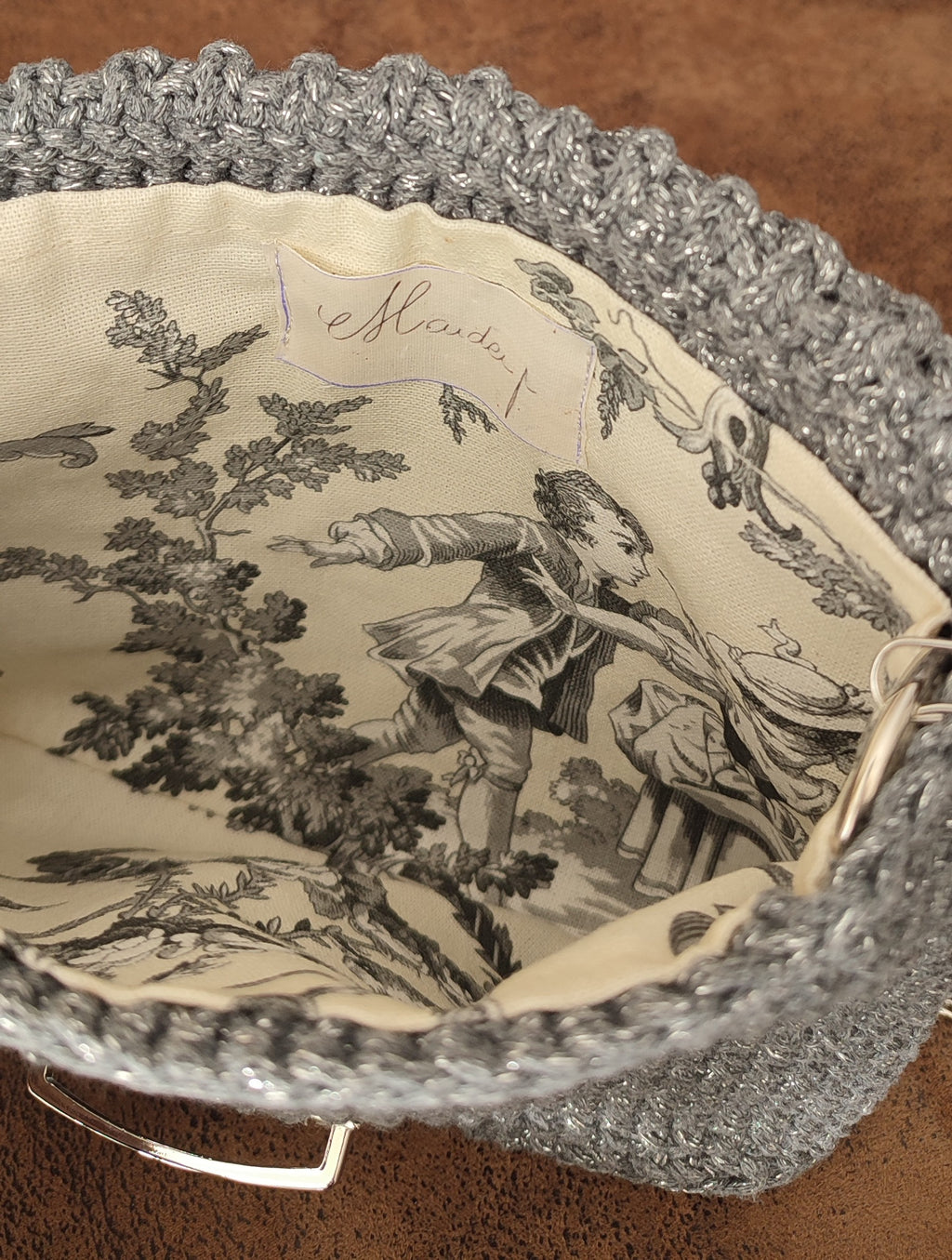 Sac Maé - gris liseré argenté